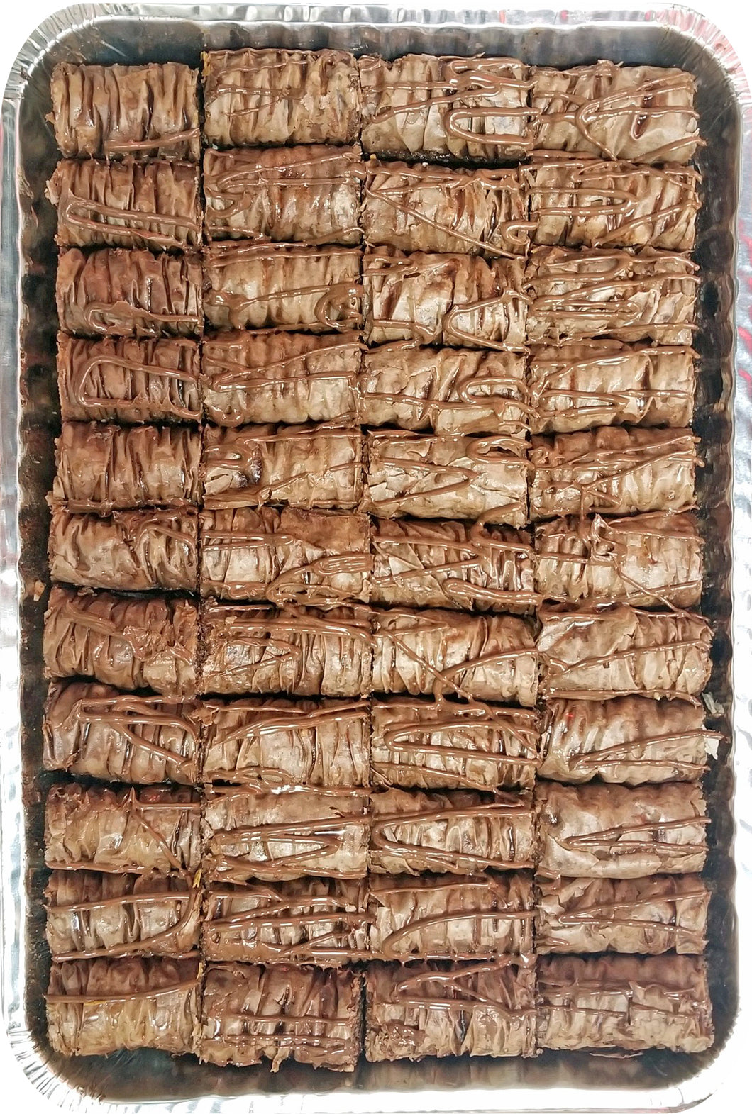 MINI FINGERS NUTELLA CHOCOLATE BAKLAVA HALF TRAY by Paris Pastry in Michigan USA