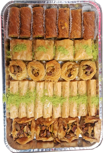 GOLD ASSORTED BAKLAVA TRAY by Paris Pastry in Michigan USA