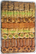 Load image into Gallery viewer, SILVER ASSORTED BAKLAVA TRAY by Paris Pastry in Michigan USA
