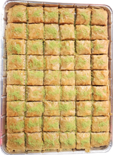 Load image into Gallery viewer, SUGAR FREE BAKLAVA PISTACHIOS FULL TRAY by Paris Pastry in Michigan USA
