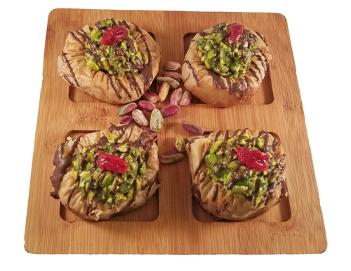 SWAR EL SIT BAKLAVA WITH CHOCOLATE AND PISTACHIO by Paris Pastry in Michigan USA