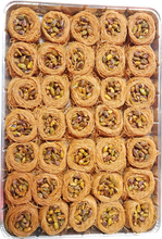 Load image into Gallery viewer, BIG BIRD'S NEST SHAARIA BAKLAVA FULL TRAY by Paris Pastry