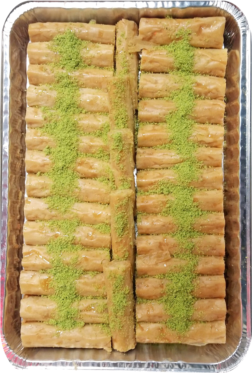 LADY FINGERS CASHEW BAKLAVA HALF TRAY by Paris Pastry in Michigan USA