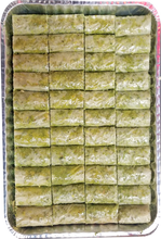 Load image into Gallery viewer, LIQUOR FLAVORED BAKLAVA PISTACHIO HALF TRAY by Paris Pastry in Michigan USA
