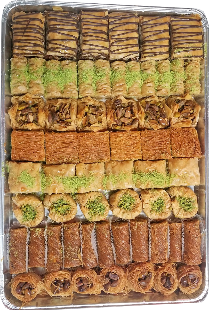 SILVER ASSORTED BAKLAVA TRAY by Paris Pastry in Michigan USA