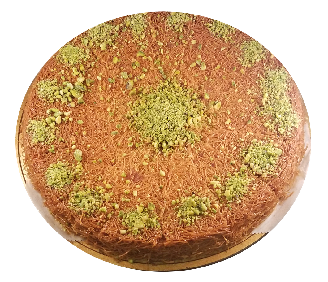 KANAFEH WITH SWEET CREAM Round Tray by Paris Pastry in Michigan USA